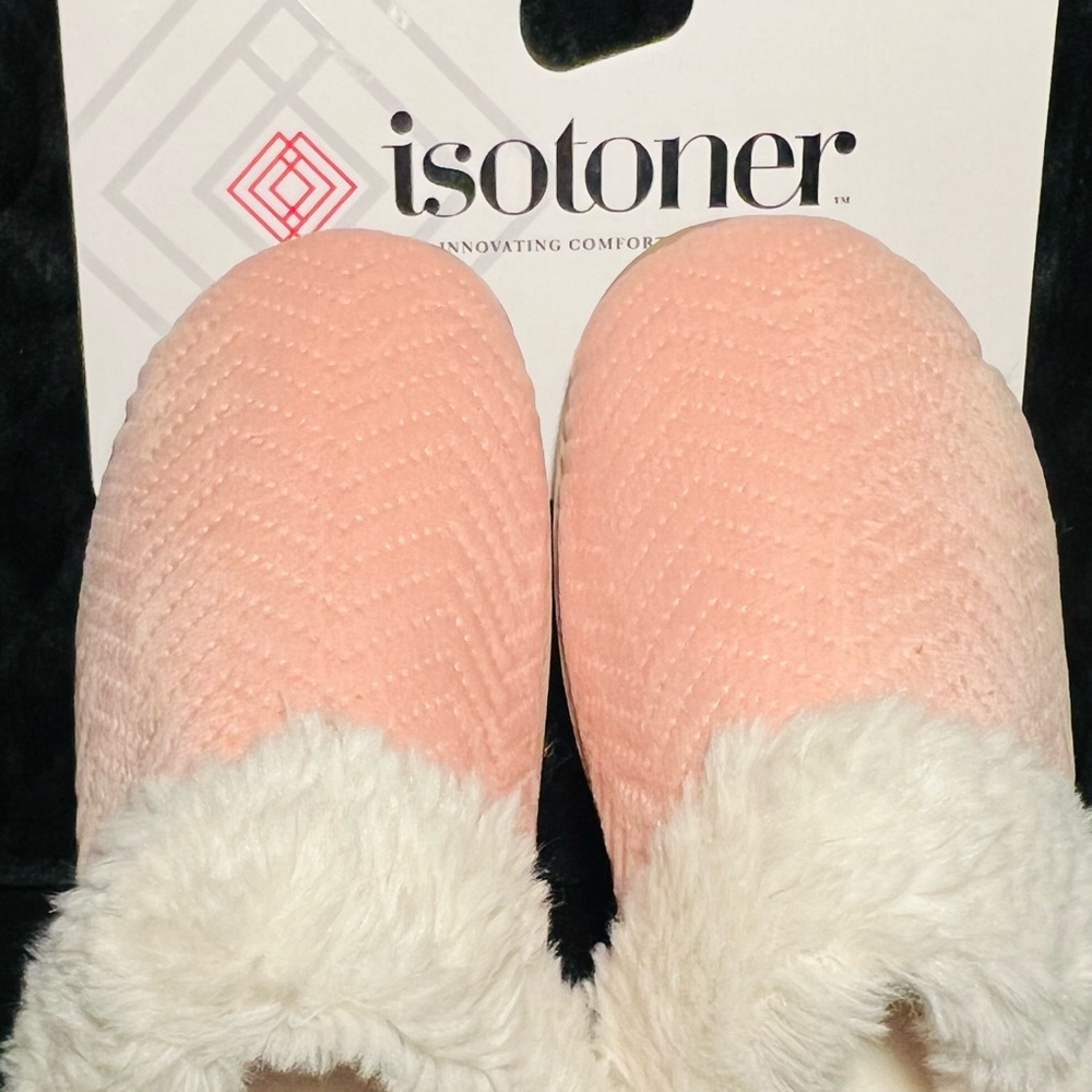 Slippers Isotonic Quilted Velour Clog NWT - Picture 4 of 15